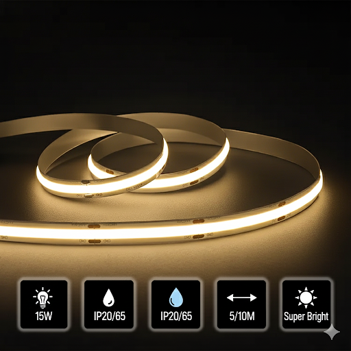 15W HIGH POWER SEAMLESS COB LED STRIP