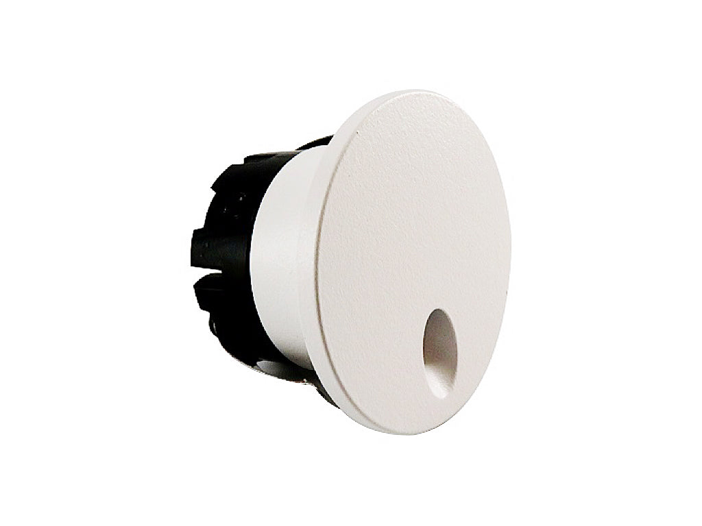 3W Mia Round Low Level Wash Recessed Step, Stair Light White (Non Dimmable Driver Included)