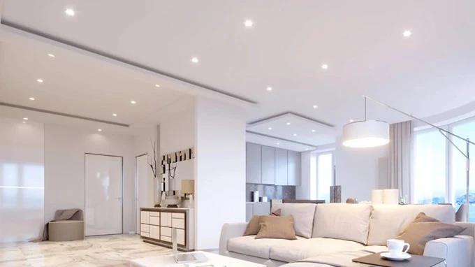 Banbury Trimless Plaster-In Fire Rated IP65 Fixed Downlight, GU10 Socket