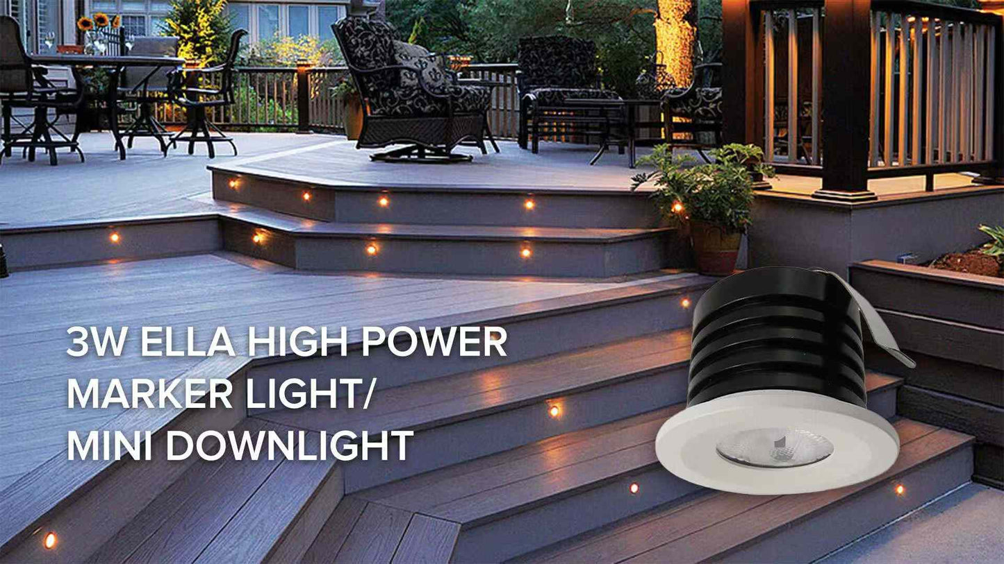 3W Ella LED Waterproof IP65 Marker Light, Step Light, Copper (Non Dimmable Driver Included)