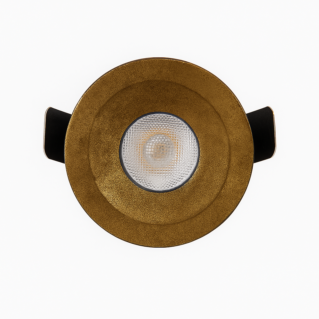 Antique Brass 1W Ella LED Waterproof IP65 Marker Light, Step Light, Mini Downlight, Deck  (Non Dimmable Driver Included)