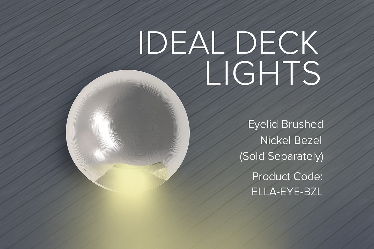 1W Ella Indirect Eyelid Bezel IP65 Marker Light, Step Light, In-ground Light, Mini Downlight, Deck Light, Brush Nickel / Satin Nickel  (Non Dimmable Driver Included)