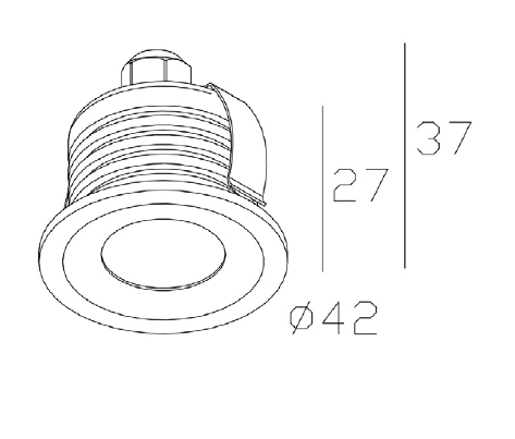 3W Ella LED Waterproof IP65 Marker Light, Step Light in Brushed Nickel (Non Dimmable Driver Included)
