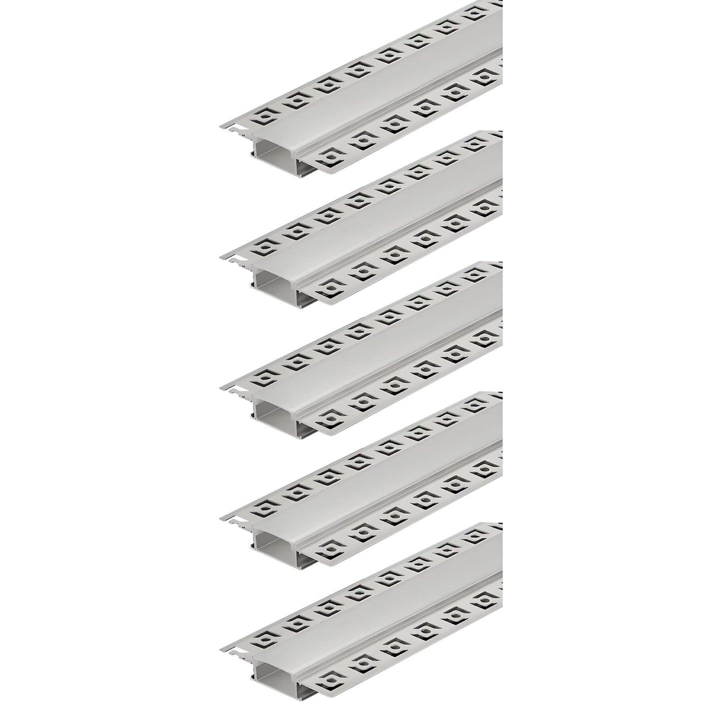 2 Metres Trimless 20MM Wide Plaster-In Aluminum LED Profile Channel with Opal Diffuser for LED Strip Lighting
