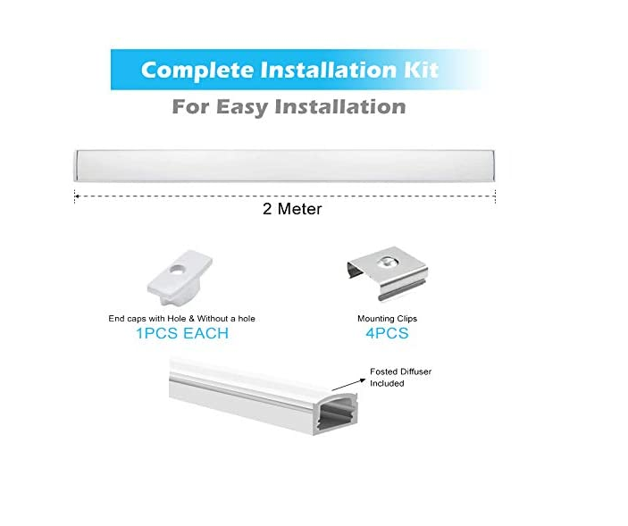 2 Meters LED Flat Aluminum Profile