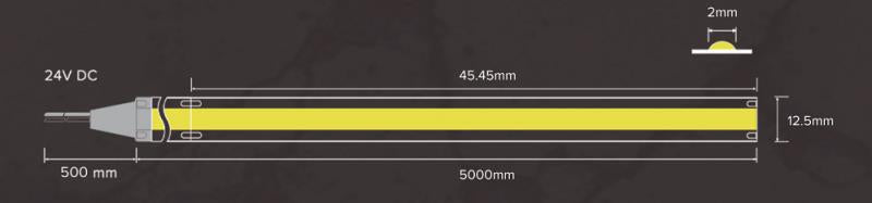 10 Metre Reel NEON COB IP67 3000K / 4000K 24V Warm / Cool White Outdoor Top Bend Low Profile Diffuse/Opal Waterproof Sleeve Strip - Luminate up to 10M