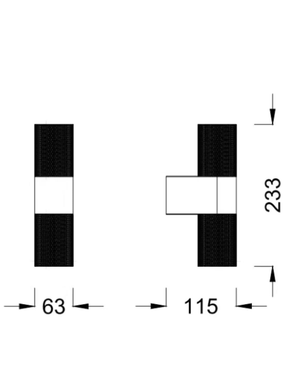 KNURLED Dark Bronze GU10 UP / DOWN IP44 Indoor/Outdoor Wall Light, Bi-Directional Wall-Mounted, Corrosion-Resistant Die-Cast Aluminium
