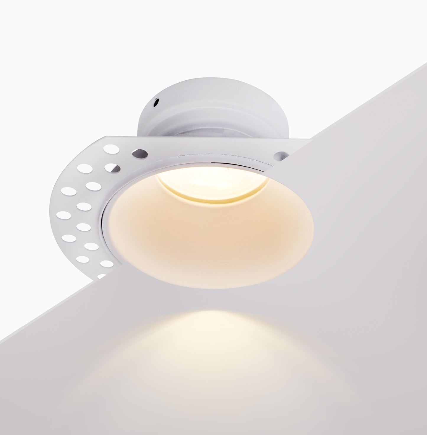 Banbury Trimless Plaster-In Fire Rated IP65 Fixed Downlight, GU10 Socket