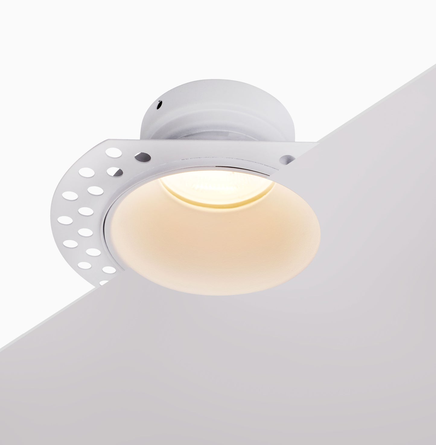 Banbury Trimless Plaster-In Fire Rated IP65 Fixed Downlight, GU10 Socket