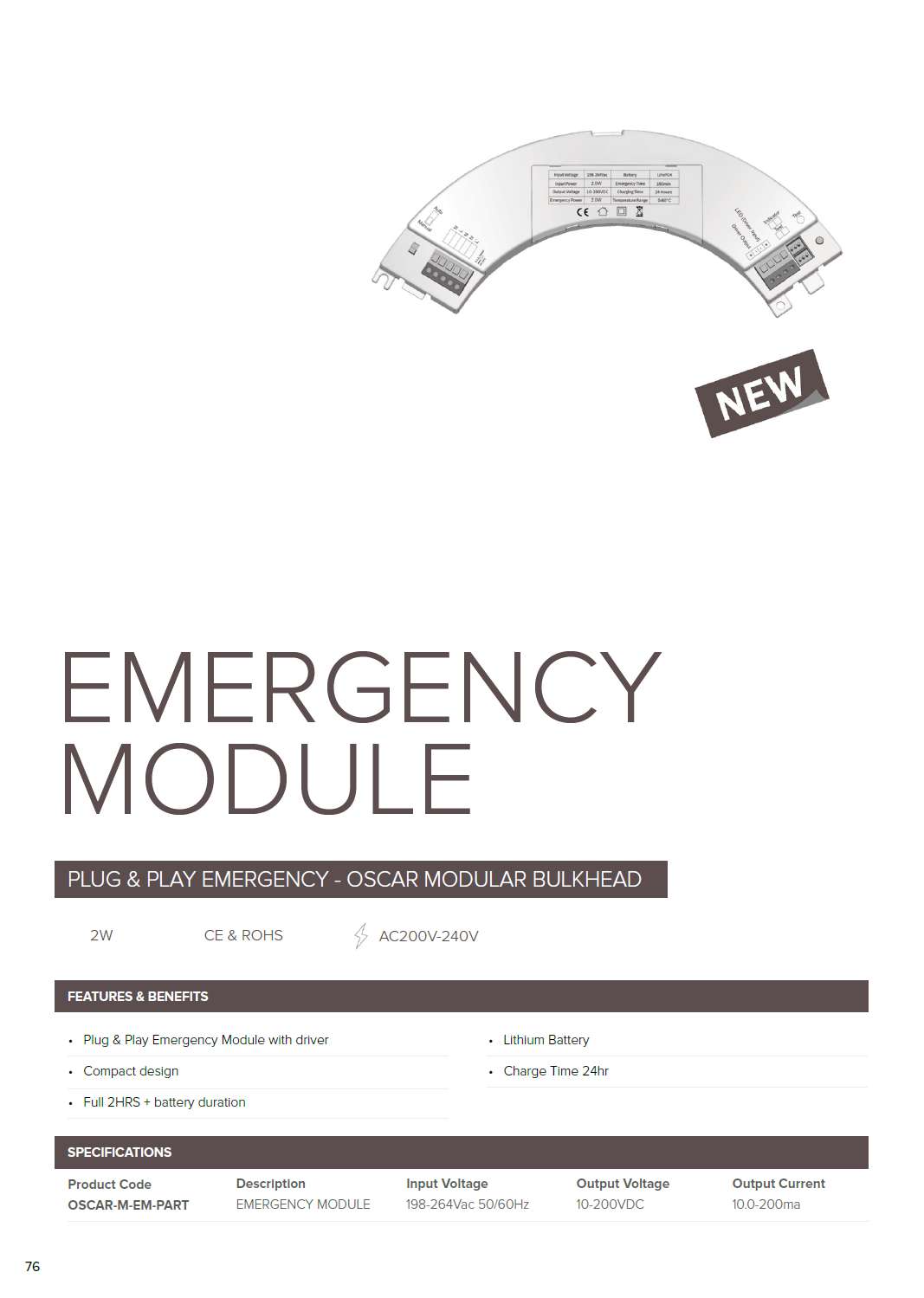Emergency Function 12W/18W/24W Adjustable Wattage Tri Color CCT LED IP65 Bulkhead