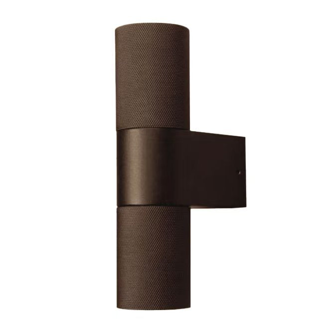 KNURLED Dark Bronze GU10 UP / DOWN IP44 Indoor/Outdoor Wall Light, Bi-Directional Wall-Mounted, Corrosion-Resistant Die-Cast Aluminium