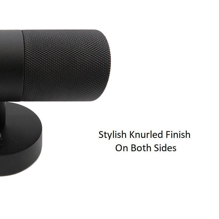 KNURLED Matt Black GU10 UP/DOWN IP44 Indoor/Outdoor Wall Light Bi-Directional Wall-Mounted, Corrosion-Resistant Die-Cast Aluminium