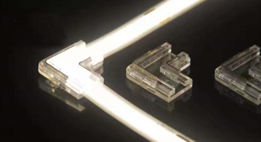 10mm L Shape / Corner Connectors for LED Single Colour COB Strip