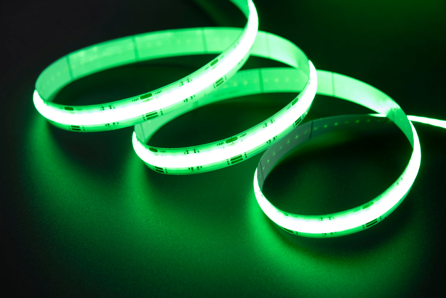 14W RGBW (2700K) LED Color COB Seamless Strip 5 Metre COB Dotless IP44 2 Metre Cables