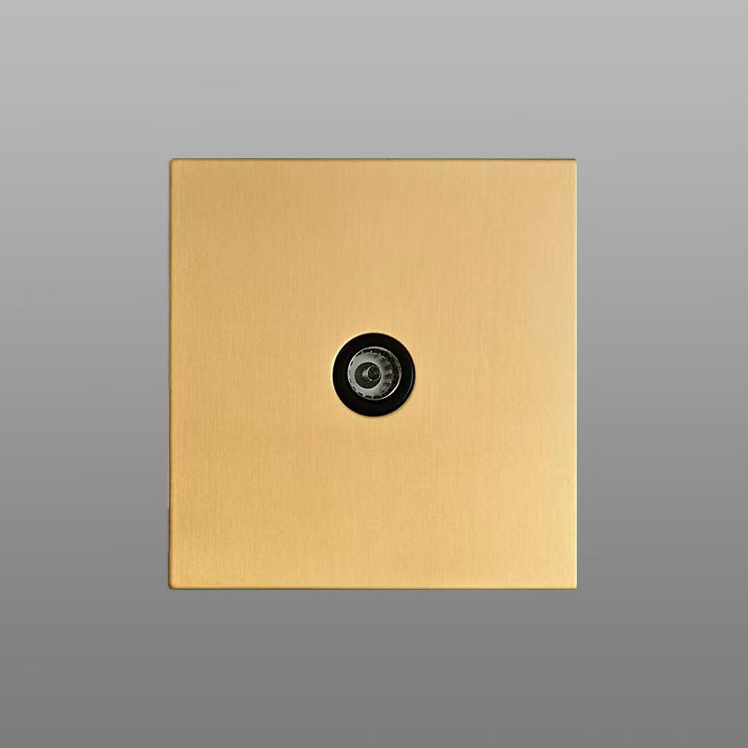 European Socket in Matt Gold / Matt Black Finish