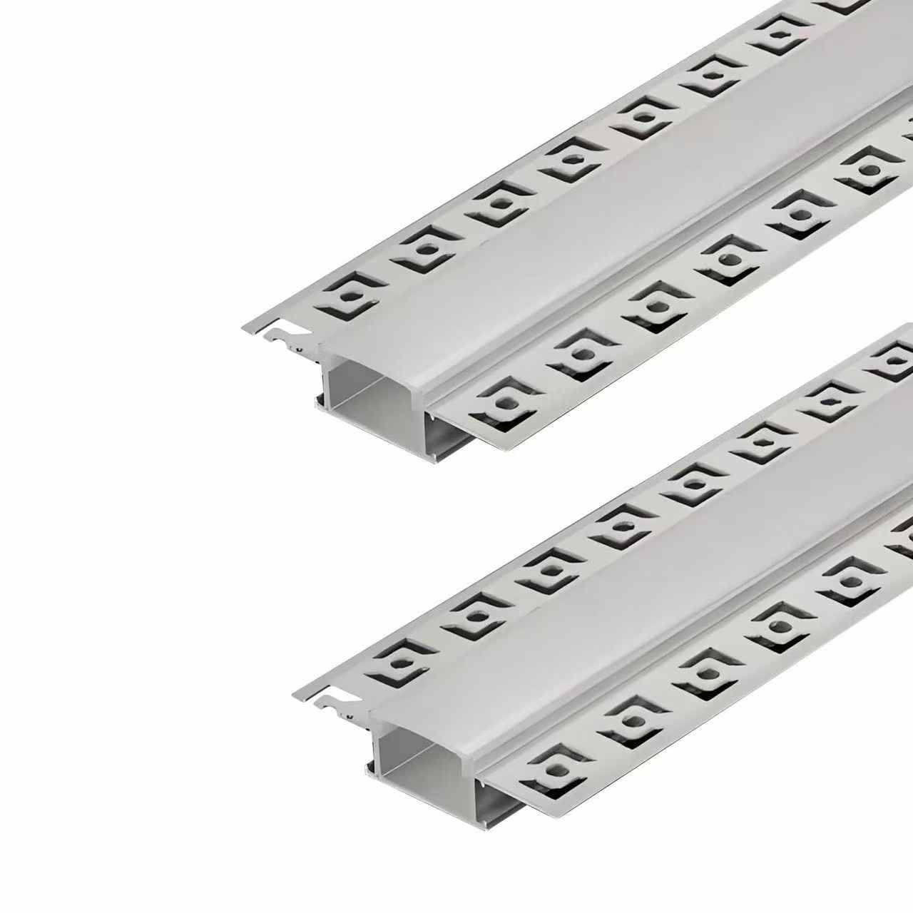 2 Metres Trimless 20MM Wide Plaster-In Aluminum LED Profile Channel with Opal Diffuser for LED Strip Lighting