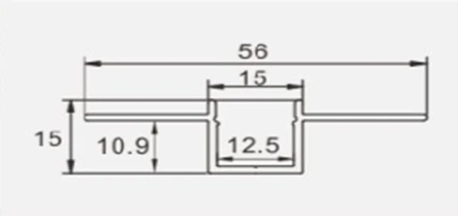 2 Meters Trimless 12mm Wide Plaster-In Aluminum LED Profile Channel with Frosted Diffuser & Accessories for LED Strip Lighting