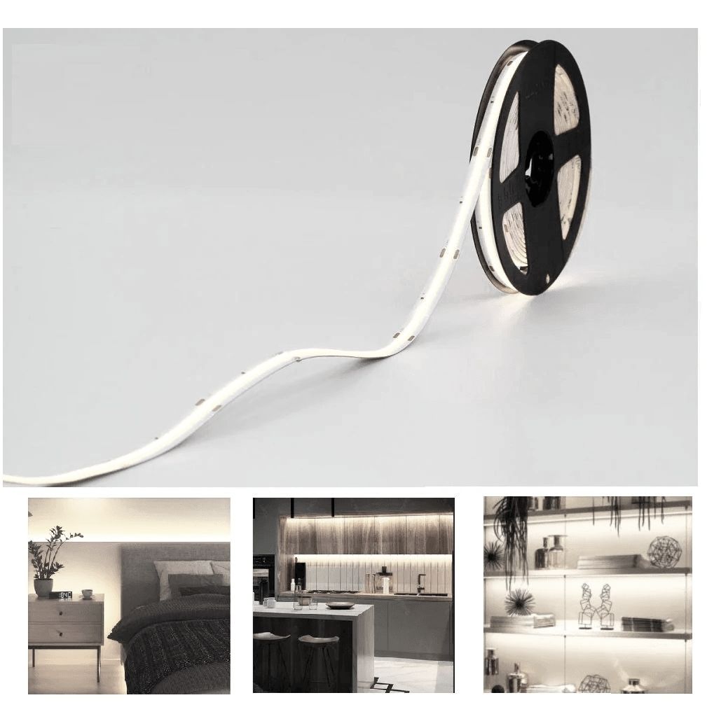 20 Metre Reel 8W 4000K Cool White Super Length Up to 20 Metre Continuous Run LED COB Strip IP44