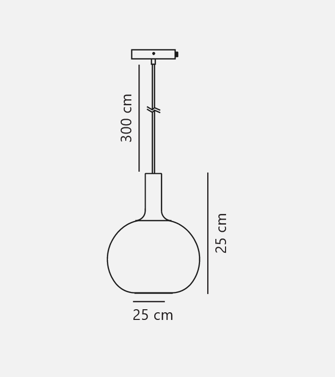 Yuri -25 Smokey Pendant