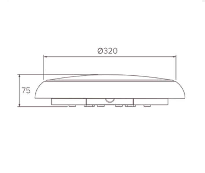 12W/18W/24W CCT Tri Color Adjustable Wattage LED IP65 Bulkhead Standard