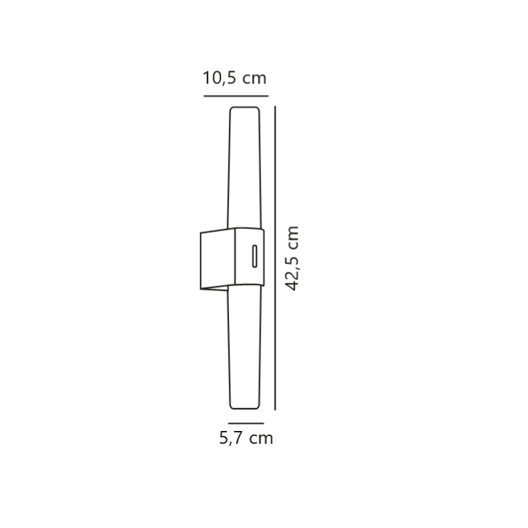 Camilla Double black wall light