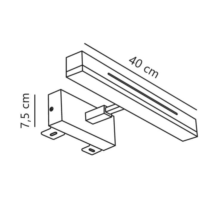 Landon 40 White wall light