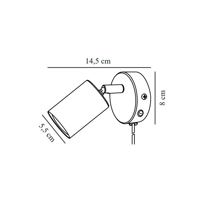 Knox -Indoor Adjustable Wall Light with Directional GU10 Head, Contemporary and Simple Style, IP20 Rated