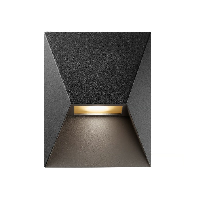 Pablo- IP54 Outdoor Architectural Design Lights GU10, Compact Elegance, Streamlined Geometric Shape. Matte Aluminium Textured Surface