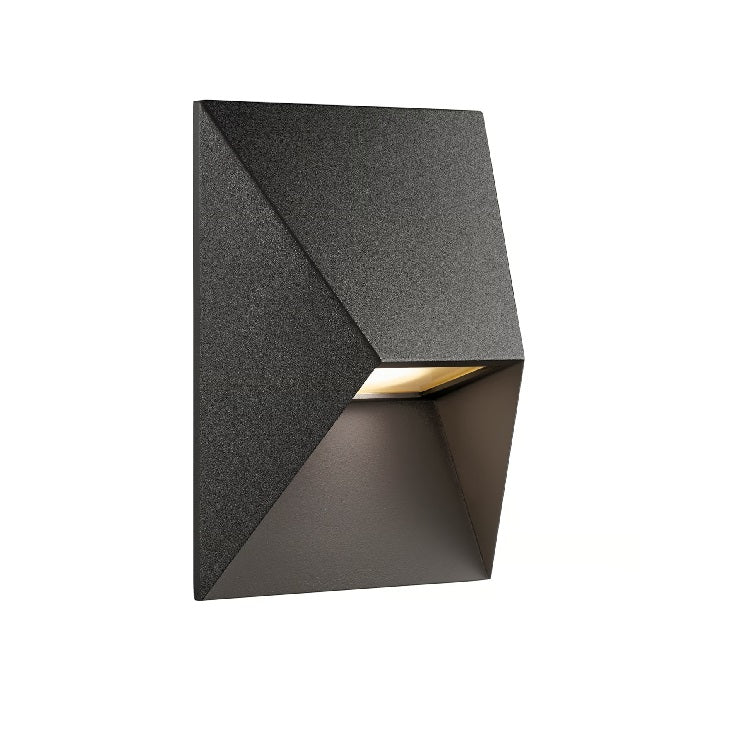 Pablo- IP54 Outdoor Architectural Design Lights GU10, Compact Elegance, Streamlined Geometric Shape. Matte Aluminium Textured Surface