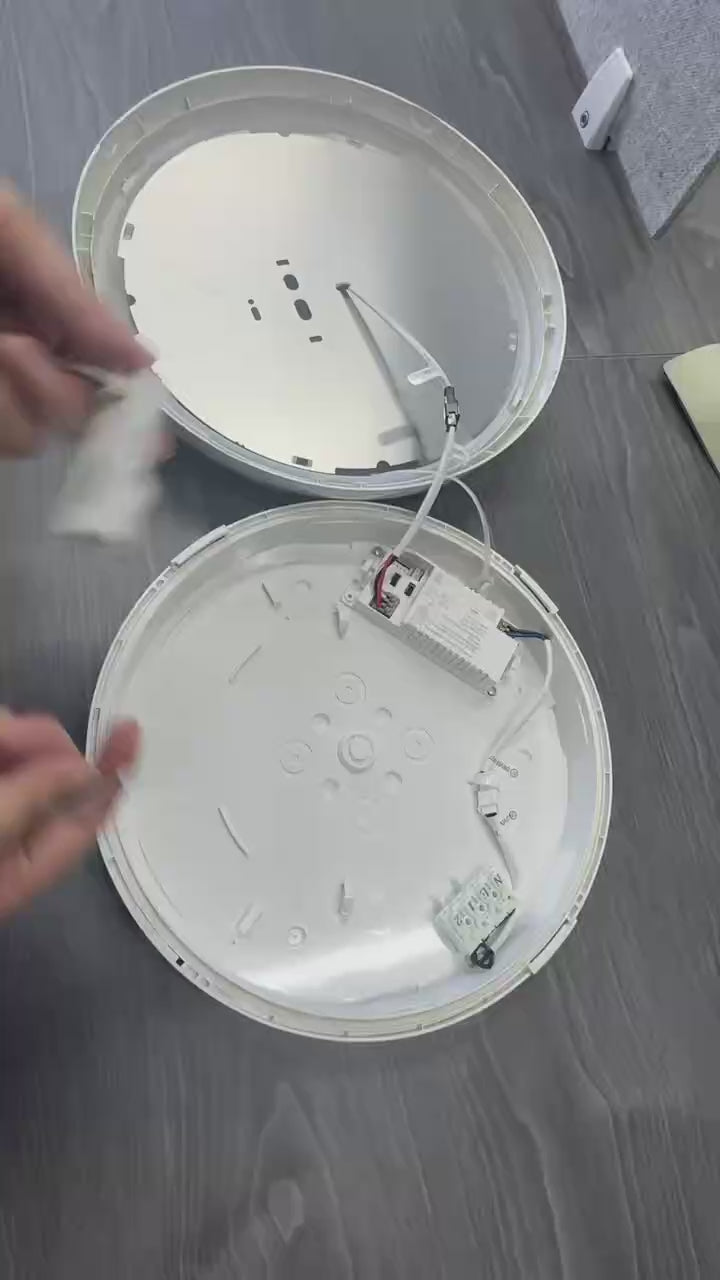 Load and play video in Gallery viewer, Microwave Sensor Emergency 12W/18W/24W CCT Wattage Adjustable IP65 Modular Bulkhead