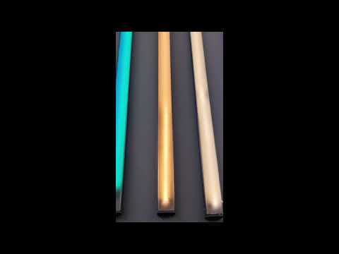 Load and play video in Gallery viewer, 2 Metre Black Flat Aluminum Profile Channel with Black Diffuser and LED Strip Lighting Accessories