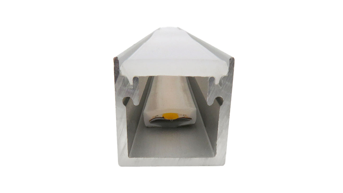 2 Metres IP65 Walk Over Recessed Profile W20 x D20 Include End Caps & Frosted Diffuser