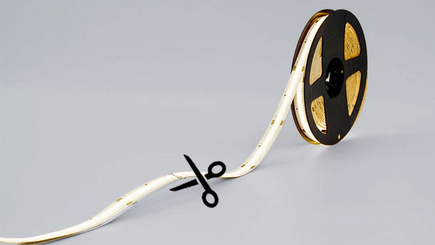 Bespoke Cut - Up to 20M Super Length Continuous Run LED COB Strip IP44 8W 3000K Warm White