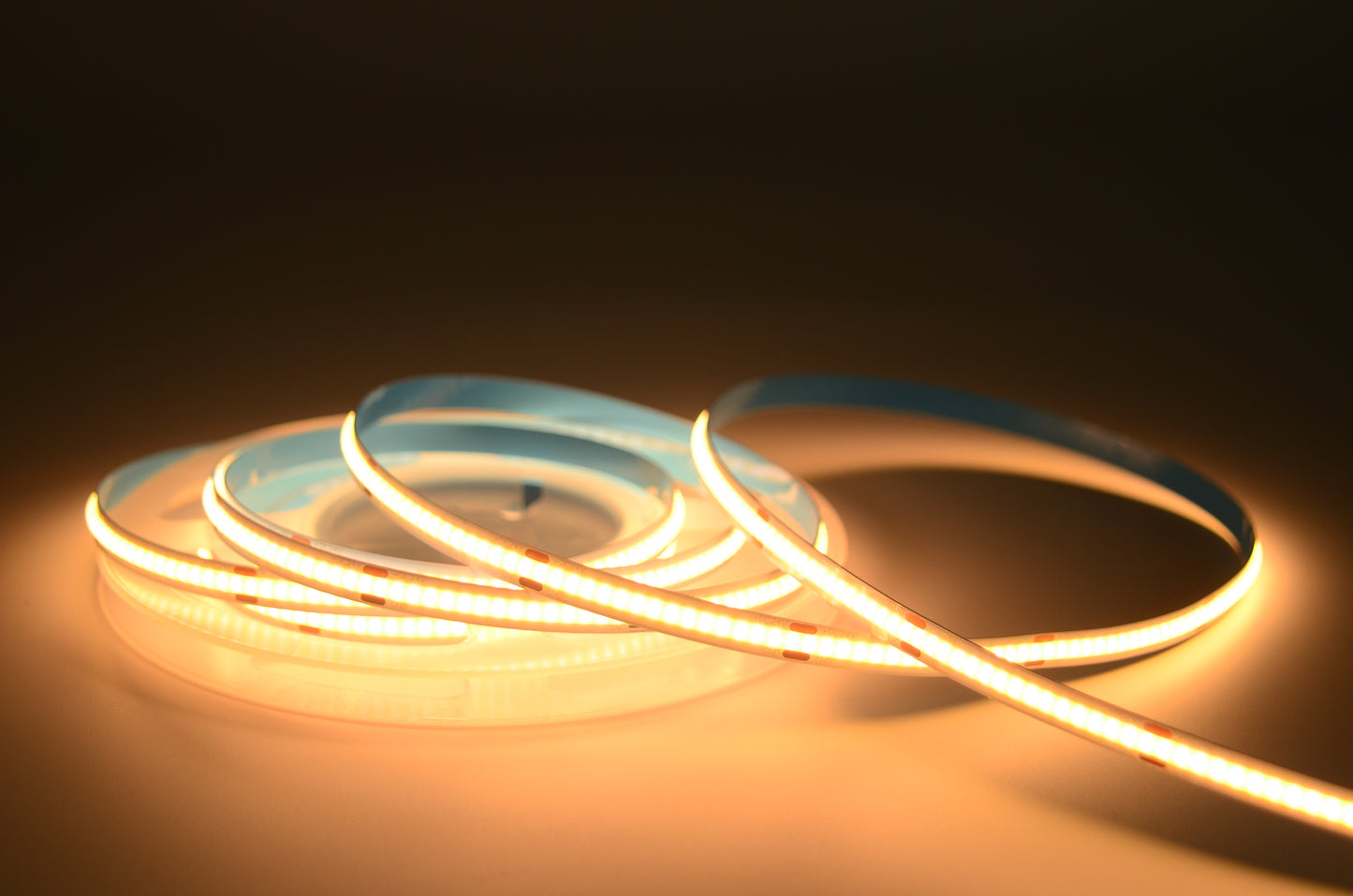 Bespoke Cut - Up to 20M Super Length Continuous Run LED COB Strip IP44 8W 3000K Warm White