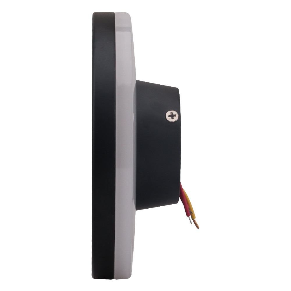 12W Backlit Black Circular LED Interior / Exterior Wall Light Aluminum, IP65