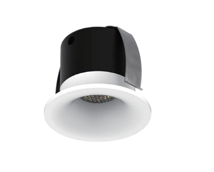 3W Chloe LED IP44 Fluted Marker Light, Mini Downlight, Niche/Alcove/Soffit Light Matt White Low Glare (Driver included)