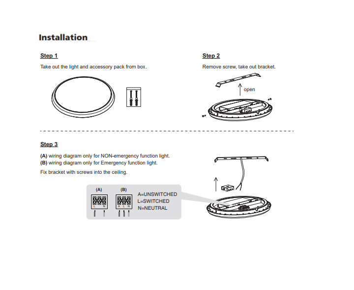 18W Triac Dimmable Slim LED Bulkhead IP54 CCT Color Changeable, Ceiling Light