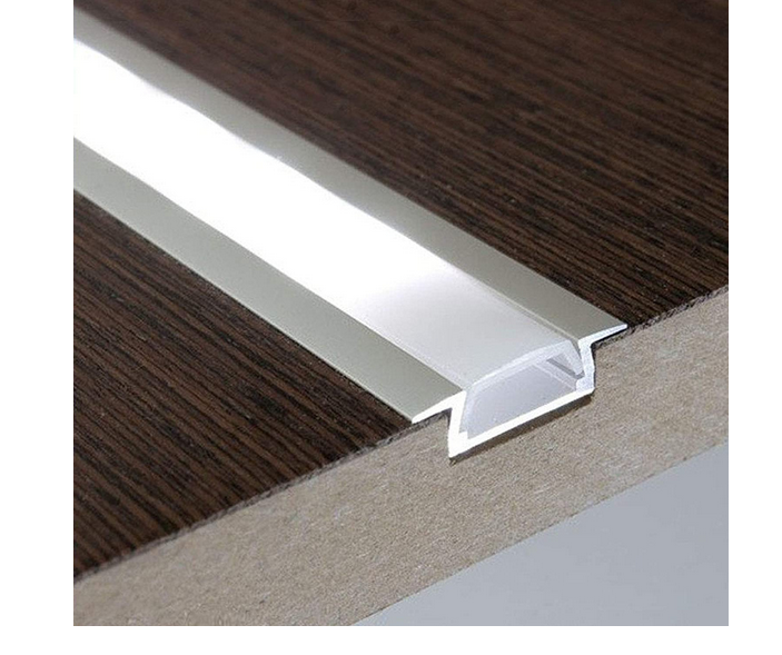 2 Pack of 2 Meters (Total 4 Meters) LED Deep Recessed Aluminum Profile with Frosted Diffuser and Accessories for LED Strip Lighting