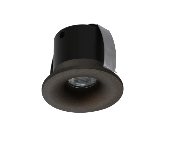 3W Chloe Fluted Marker Light, Mini Downlight, Niche/Alcove/Soffit Light Dark Bronze (Driver included)