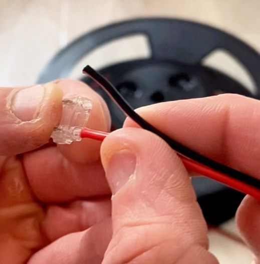 Quick Tip! Heres a super easy way to extend your LED strip cables without having to make additional connections. #lighting #ledstriplights #diy #electrician #homerenovation