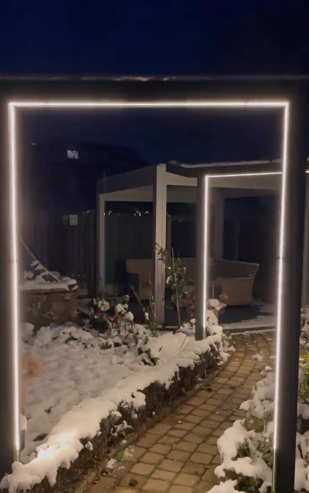 We absolutely love this project video of these illumnated archways by Craig D. If you are looking to do this or something similar contact use for more info #lighting #homedecor #homerenovation #ledlighting #electrician #interiordesign #ledstriplights #led