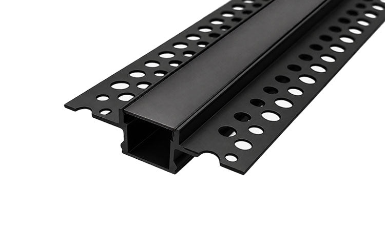 
                  
                    2 Meters Trimless 12mm Wide Plaster-In Black Aluminum LED Profile Channel with Frosted Diffuser & Additional Black Diffuser Accessories for LED Strip Lighting
                  
                