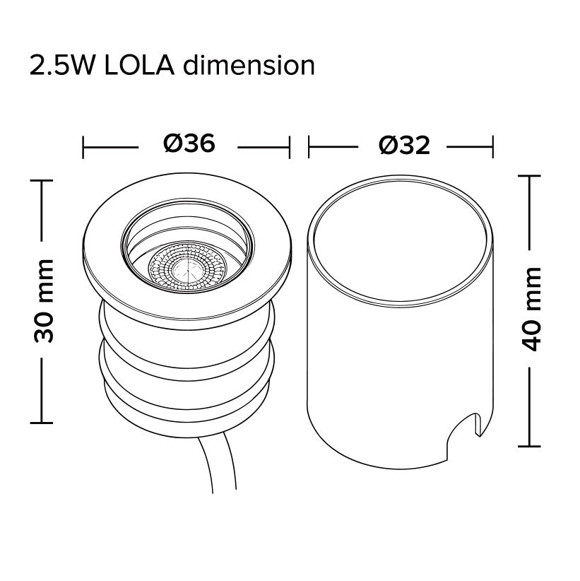
                  
                    2.5W / 5W Lola LED Marine Grade Waterproof IP67 In Ground Marker Light Stainless Steel 316 Bezel
                  
                