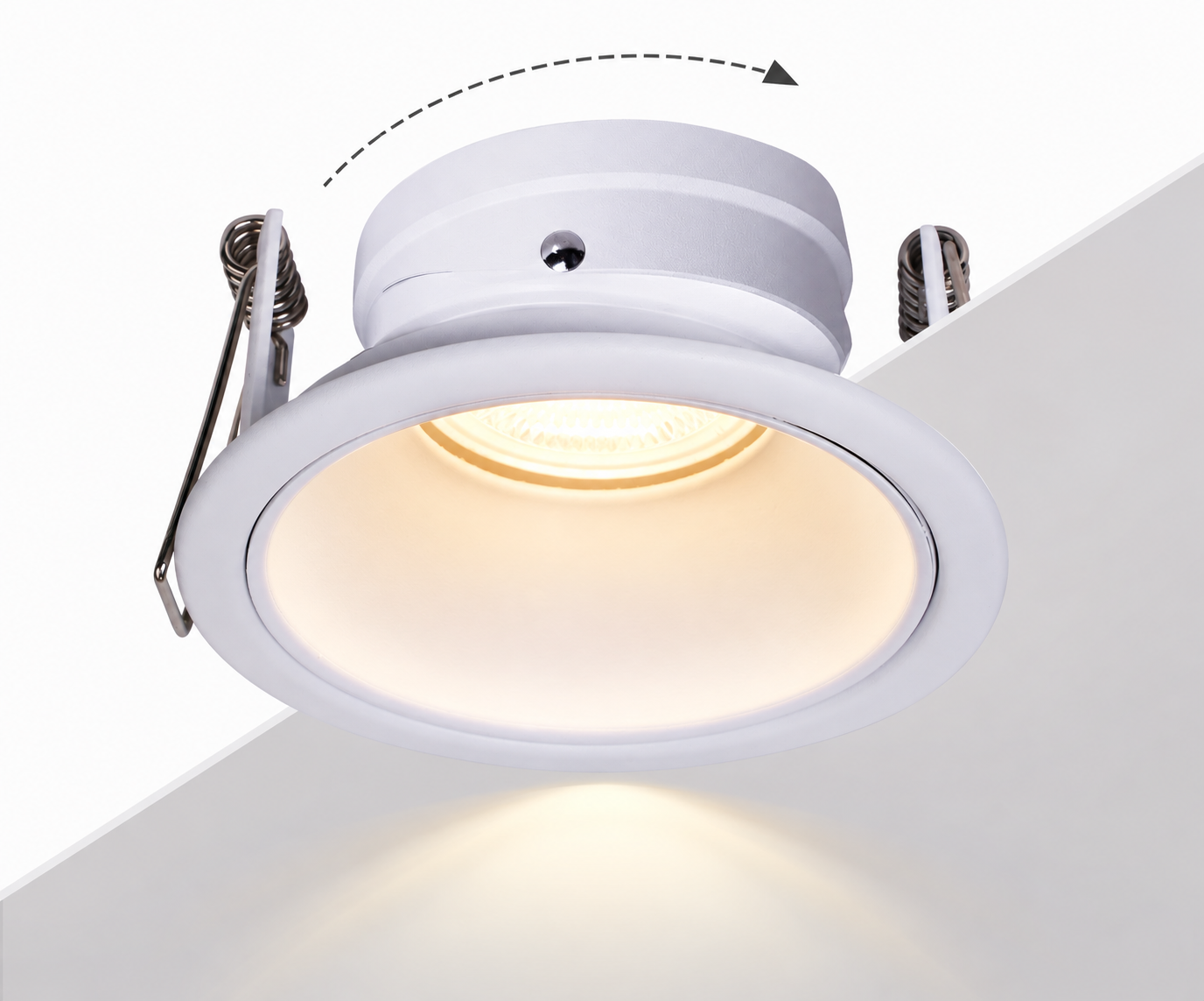 
                  
                    Banbury Tiltable Slim Trim Low Glare Fire Rated IP65 Fixed Downlight, Includes GU10 Socket and Push fit Junction Box
                  
                