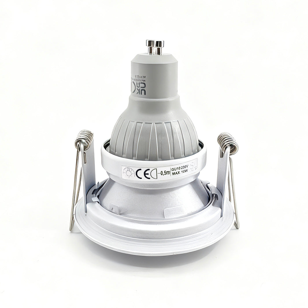 
                  
                    Banbury Low Glare Fire Rated IP65 Fixed Downlight, Includes GU10 Socket and Push fit Junction Box
                  
                