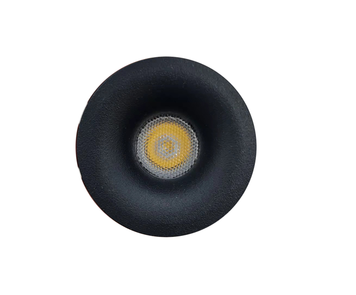 IP44 Fluted Marker Light, Mini Downlight, Niche/Alcove/Soffit Light Black Low Glare (Driver included)