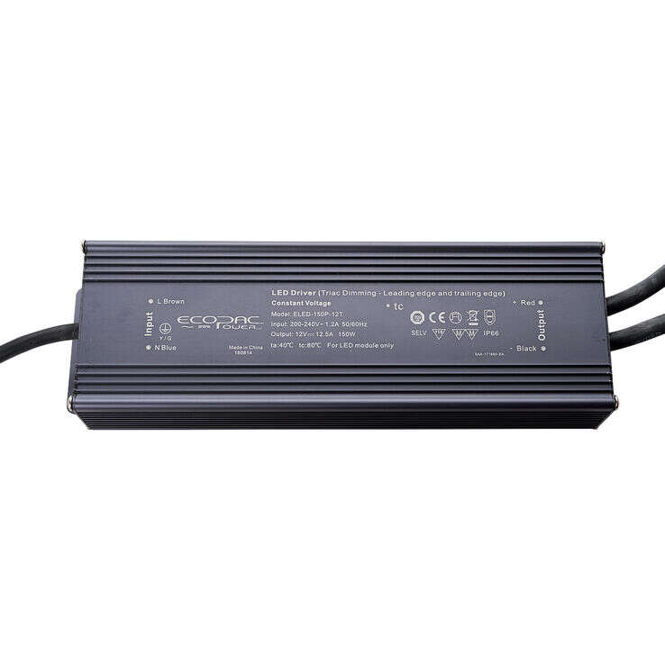150W 240V Mains Triac Dimmable Drivers: Ideal for 24V LED Strips, Compatible with Leading Edge or Trailing Edge Dimmers ELED-150P-24T