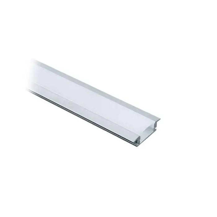 2 Meters LED Shallow Recessed Aluminum Profile with Frosted Diffuser and Accessories for LED Strip Lighting