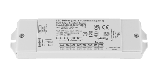 10W DALI Push Dimming Constant Current Driver, Multi-Stage Output, Compatible with Our Marker Light Range, 100mA - 450mA