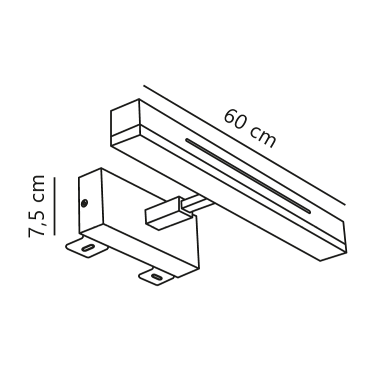 
                  
                    Landon 60 White wall light
                  
                